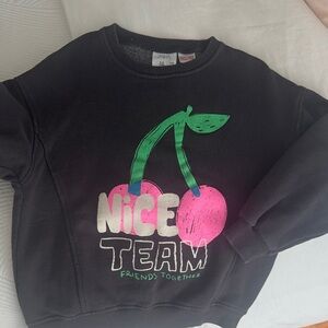 Zara Charcoal Sweatshirt with Green Graphic